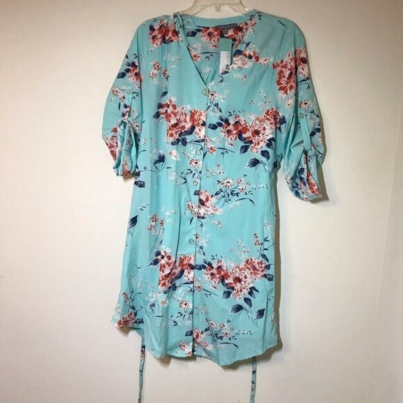 Brixon Ivy Cristen Floral Shirt Dress Size M - Picture 3 of 10